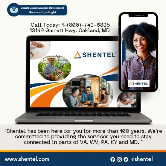 Todays Business Spotlight 💻is on Shentel! 
Visit them at www.shentel.com or Shentel 
Follow us to see more daily Garrett County Business Spotlights!
If you are interested in having your business featured contact Connor Norman at cnorman@garrettcountymd.gov. #businessdevelopment #garrettcountymd 