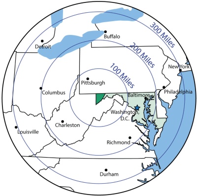 Garrett County Proximity Map