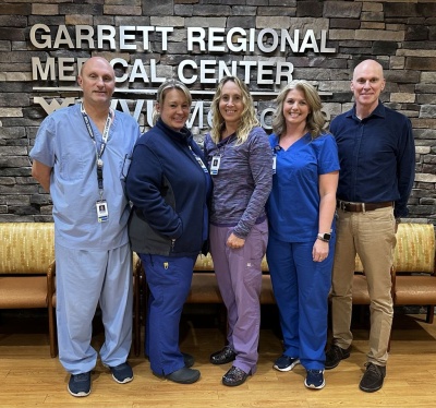 Pictured from left to right are members of GRMC’s radiology team: Cliff Kincaid, Nuclear Medicine Technologist; Katie Baker, Director of Radiology; Amy Dewitt, Ultrasonographer; Danette Tasker, Computed Tomography Technologist; and Dr. H. Stanley Lambert, Chief of Medical Staff and Radiology. 
