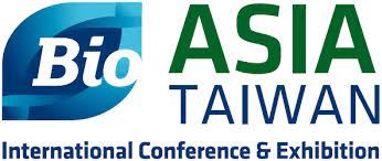 Logo: Bio Asia-Taiwan - International Conference & Exhibition (logo colors: dark green and varying shades of blue)