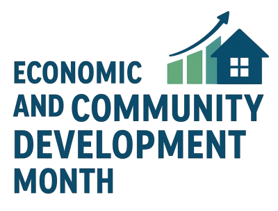 Economic and Community Development Month logo