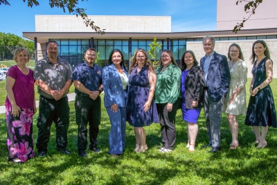 Photo: Leadership Garrett County graduated its 10th class last Thursday. Pictured, left to right, are Garrett College Coordinator of Professional Education Kimberly Govi, David Middleton, Andrew Tichinel, Anca Johnson, Chelsie Warnick, Kimberley Harless, Mandy Sturtz, Jeff Hovis, Director of Community & Professional Education Kaitlyn Glotfelty, and Registration Associate Emily Germond.