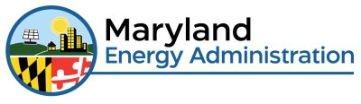 "Official logo of the Maryland Energy Administration, featuring a stylized blue, green, and orange clean energy graphic next to the agency's name.
