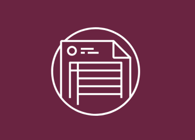 Tabulations Icon on Maroon Background